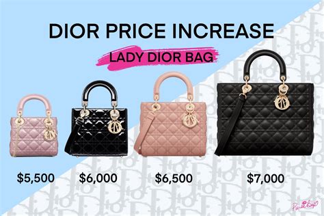 dior price hike|Dior handbag price increase 2023.